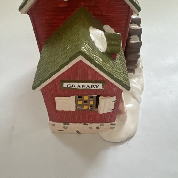 Dept 56 Snow Village J.‎ Young’s Granary #51497 Retired 1989 Christmas Houses - Picture 9 of 12